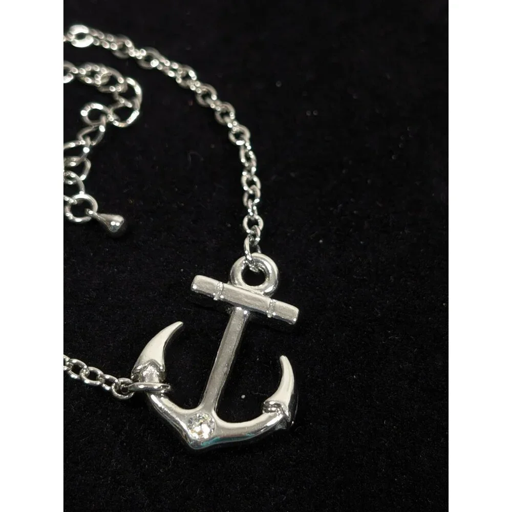 Joseph Nogucci Nautical Anchor Silver Tone Chain Bracelet 8.5